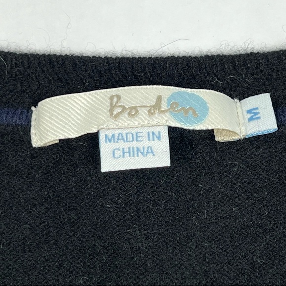 Boden 100% Cashmere Black Button Up Cardigan Sweater Women’s Medium - Picture 5 of 9